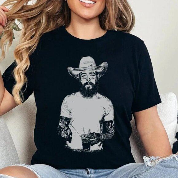 Post Malone Shirt, Cowboy Post Shirt, Country Shirt, Western Graphic Tee - Picture 1 of 1